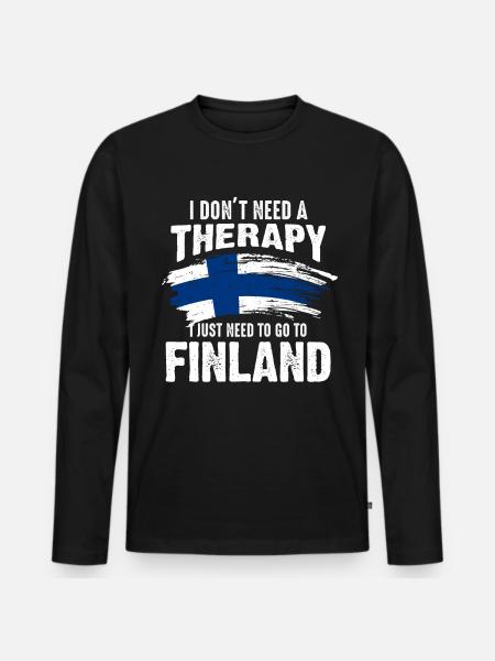 Finland holidays - Men's Premium Organic Long Sleeve Shirt - black