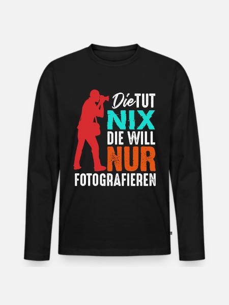 Photographer Hobby - Men's Premium Organic Long Sleeve Shirt - black