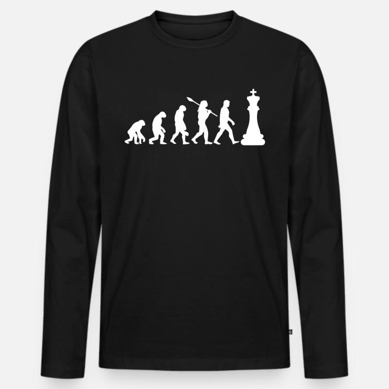 Chess evolution - Men's Premium Organic Long Sleeve Shirt - black