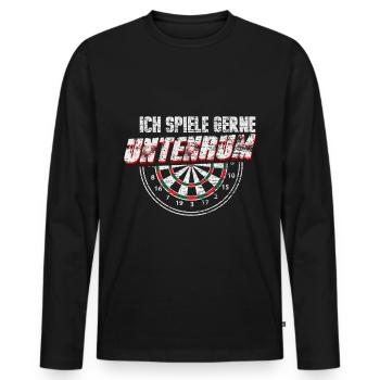 Dart Spieler - Männer Premium Bio Langarmshirt - Schwarz - Vorne - Nico (187cm)