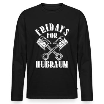 Fridays For Hubraum - Männer Premium Bio Langarmshirt - Schwarz - Vorne - Nico (187cm)