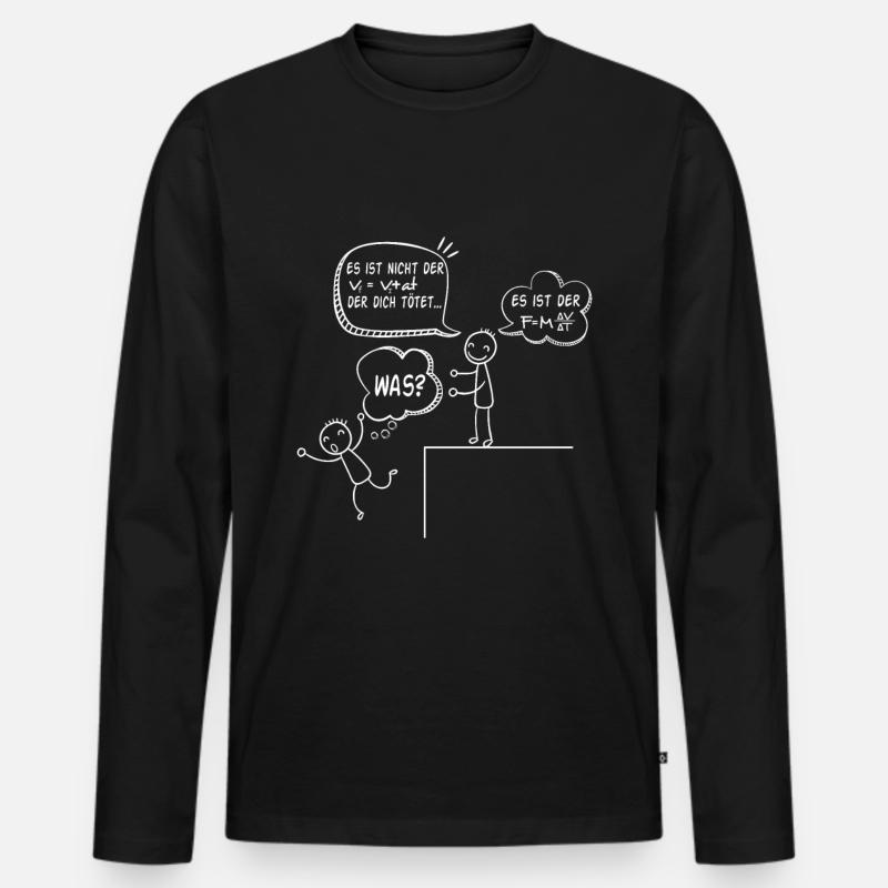 Physicist Formula Case - Men's Premium Organic Long Sleeve Shirt - black