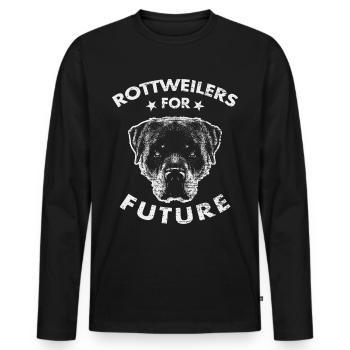 Rottweiler Chien de combat Protection des animaux - T-shirt manches longues Premium bio Homme - noir - Devant - Nico (187cm)