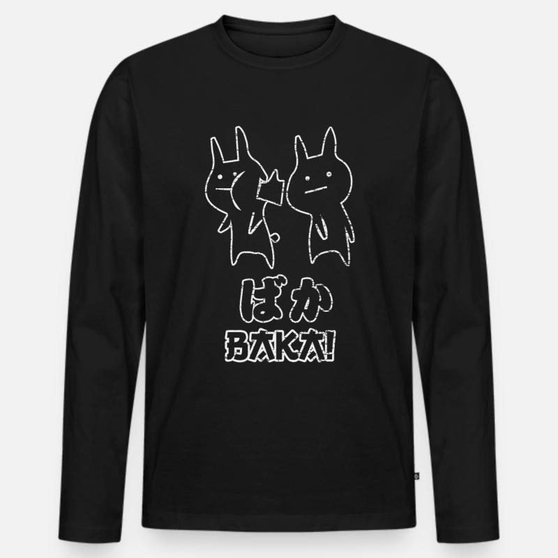 Anime - Männer Premium Bio Langarmshirt - Schwarz