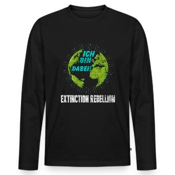 Count me in! Extinction rebellion nature - Men's Premium Organic Long Sleeve Shirt - black - Front - Nico (187cm)