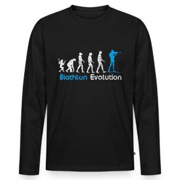 Cadeau de sports d'hiver Biathlon Evolution - T-shirt manches longues Premium bio Homme - noir - Devant - Nico (187cm)
