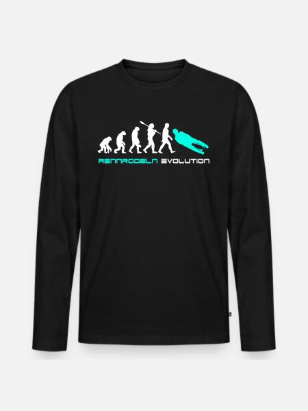 Luge Evolution - Men's Premium Organic Long Sleeve Shirt - black