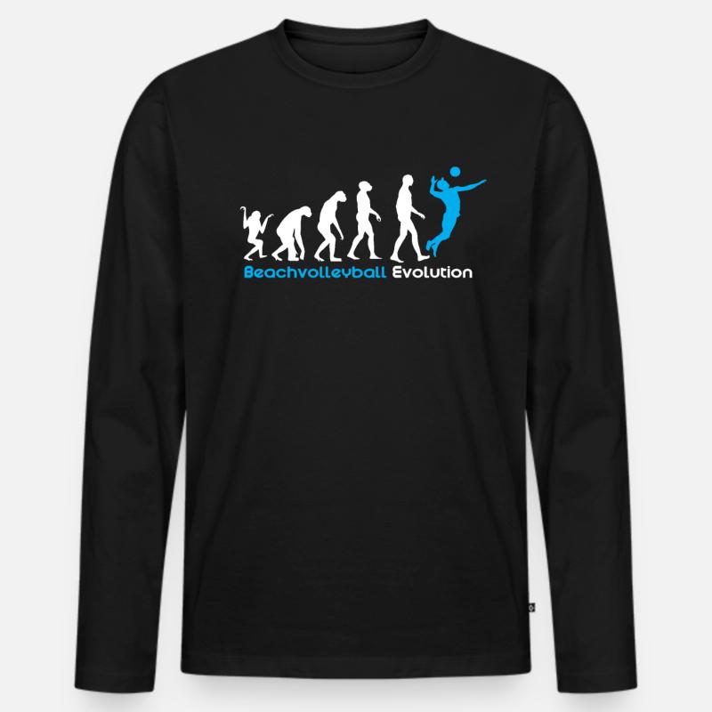 Evolution du beach volley - T-shirt manches longues Premium bio Homme - noir