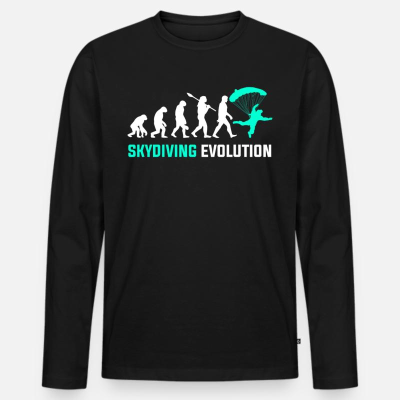 Evolution du parachutisme T-shirt manches longues Premium bio Homme