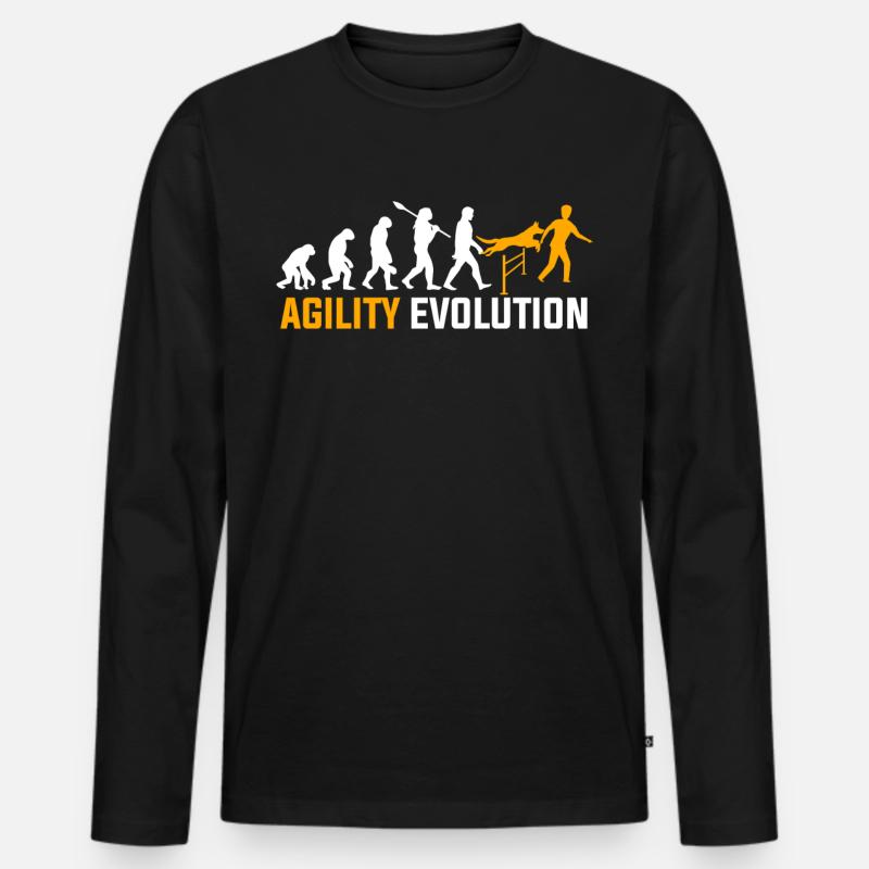 Agility Evolution - Men's Premium Organic Long Sleeve Shirt - black