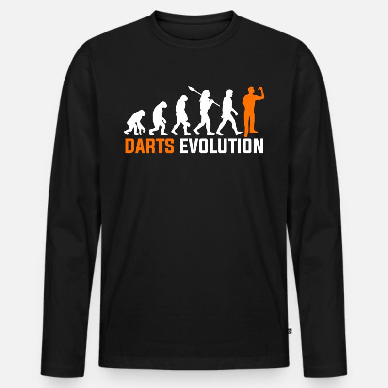 Darts evolution - Men's Premium Organic Long Sleeve Shirt - black