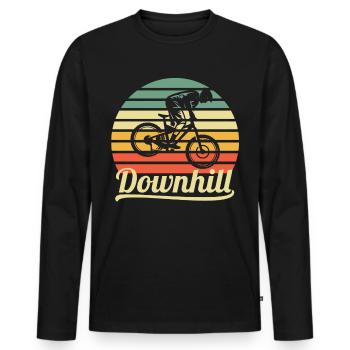 Downhill - Men's Premium Organic Long Sleeve Shirt - black - Front - Nico (187cm)