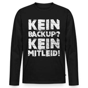 Informatik Administrator Geschenk - Männer Premium Bio Langarmshirt - Schwarz - Vorne - Nico (187cm)