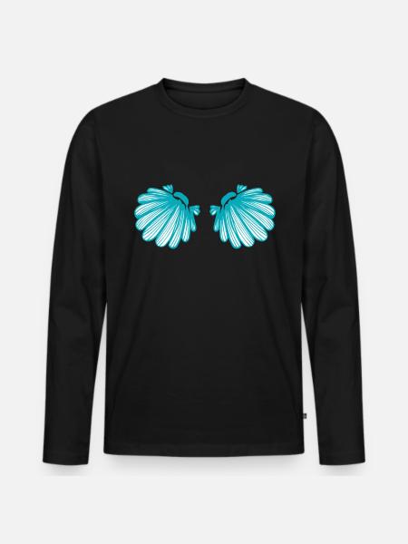 Mermaid costume - Men's Premium Organic Long Sleeve Shirt - black