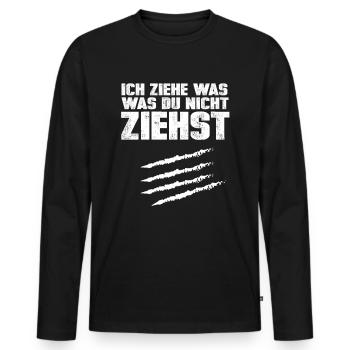 Droge Kokain Cocain Lustiger Spruch - Männer Premium Bio Langarmshirt - Schwarz - Vorne - Nico (187cm)