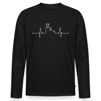 Carnaval de Cologne Carnival Jeck Fool Celebration - T-shirt manches longues Premium bio Homme - noir - Devant - Nico (187cm)