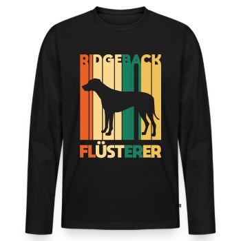 Rhodesian Ridgeback - Männer Premium Bio Langarmshirt - Schwarz - Vorne - Nico (187cm)
