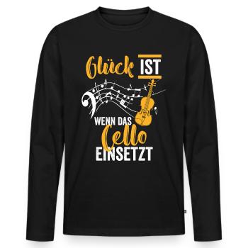 Cello Konzert - Männer Premium Bio Langarmshirt - Schwarz - Vorne - Nico (187cm)