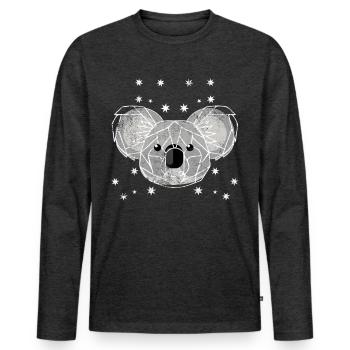 Koala Conservation - Men's Premium Organic Long Sleeve Shirt - heather anthracite - Front - Nico (187cm)