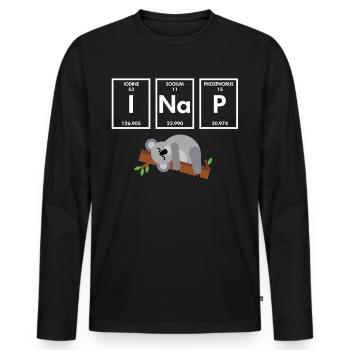Koala Eucalyptus - T-shirt manches longues Premium bio Homme - noir - Devant - Nico (187cm)