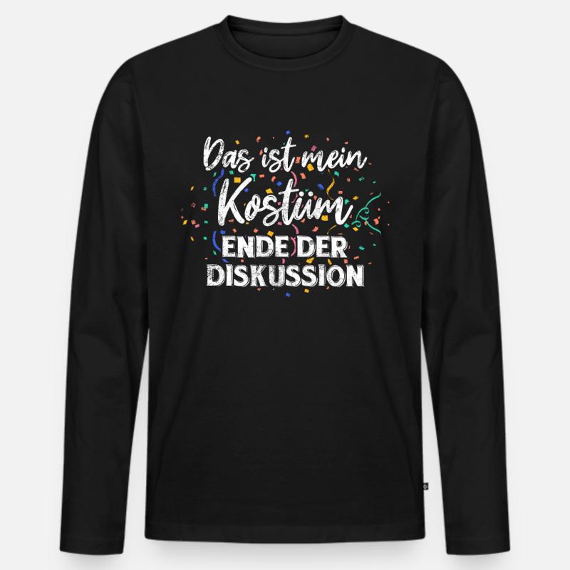 Fasching Karneval Feiern Party Kostüm - Männer Premium Bio Langarmshirt - Schwarz