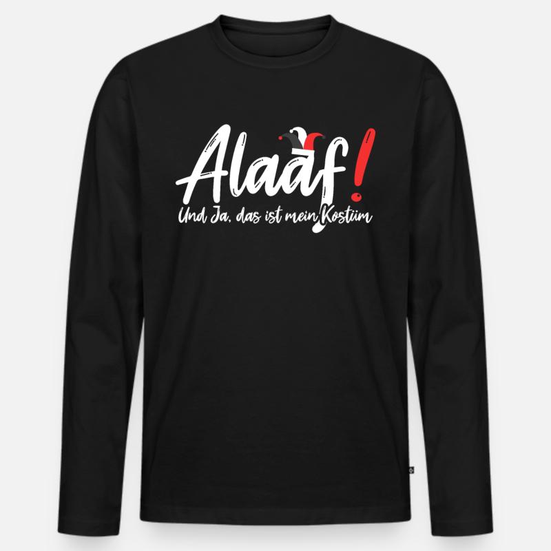 Alaaf Karneval Köln Kostüm - Männer Premium Bio Langarmshirt - Schwarz