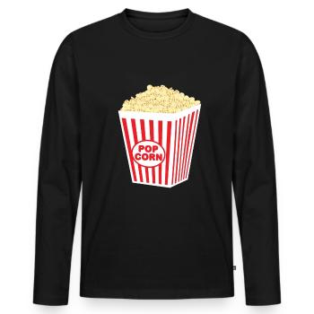 Popcorn costume - Men's Premium Organic Long Sleeve Shirt - black - Front - Nico (187cm)