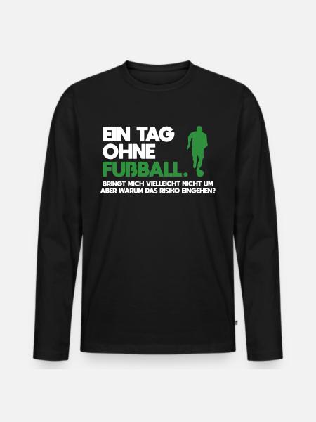 Fußball Fußballspiel - Männer Premium Bio Langarmshirt - Schwarz