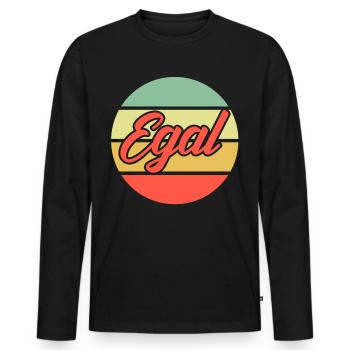 Egal - Männer Premium Bio Langarmshirt - Schwarz - Vorne - Nico (187cm)