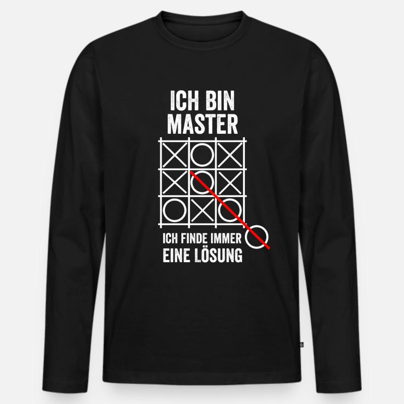 Master Studium Student - Männer Premium Bio Langarmshirt - Schwarz