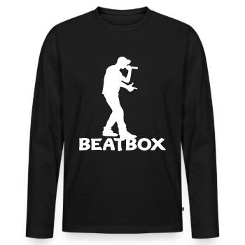 Beatbox - Männer Premium Bio Langarmshirt - Schwarz - Vorne - Nico (187cm)