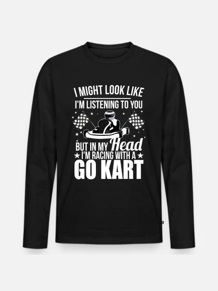 GoKart t shirt - Men's Premium Organic Long Sleeve Shirt - black