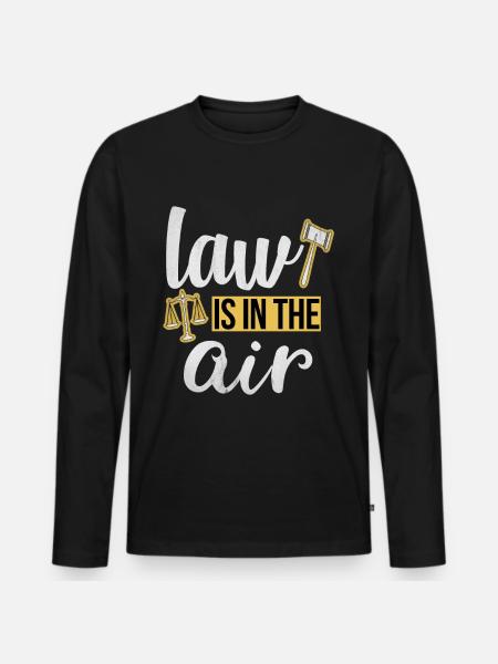 Jurist Justiz Rechtsanwalt - Männer Premium Bio Langarmshirt - Schwarz