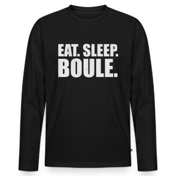 Petanque - Men's Premium Organic Long Sleeve Shirt - black - Front - Nico (187cm)