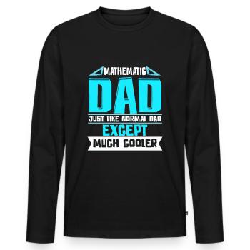 Mathe - Männer Premium Bio Langarmshirt - Schwarz - Vorne - Nico (187cm)
