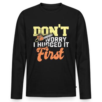 lumberjack - Men's Premium Organic Long Sleeve Shirt - black - Front - Nico (187cm)