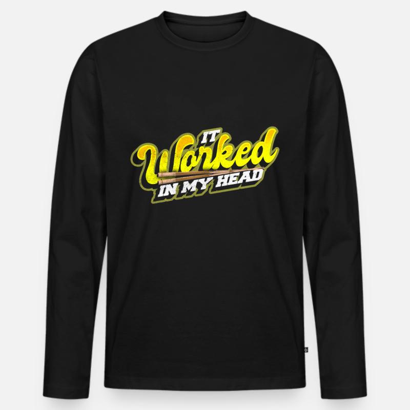 Billard - Männer Premium Bio Langarmshirt - Schwarz
