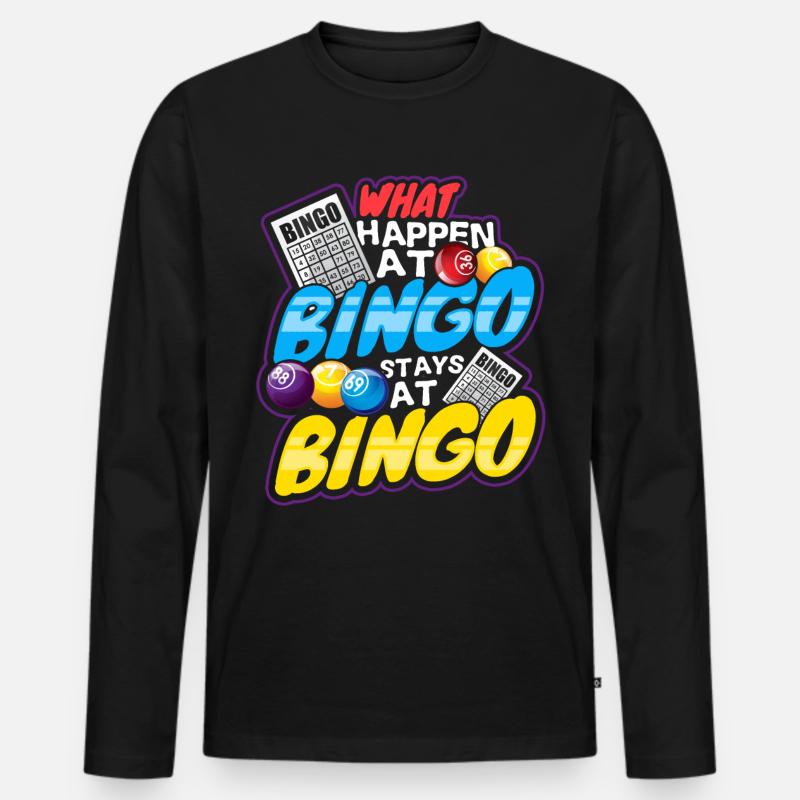 Bingo - Männer Premium Bio Langarmshirt - Schwarz