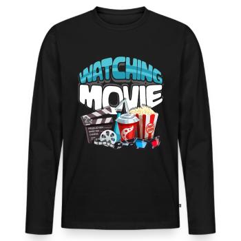 Cinema Movies Television Hollywood Gift - Men's Premium Organic Long Sleeve Shirt - black - Front - Nico (187cm)