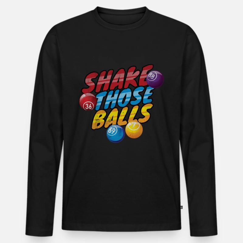 Bingo - Männer Premium Bio Langarmshirt - Schwarz