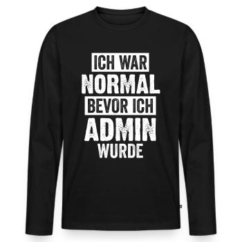 Admin Informatik Student Lustige Sprüche - Männer Premium Bio Langarmshirt - Schwarz - Vorne - Nico (187cm)