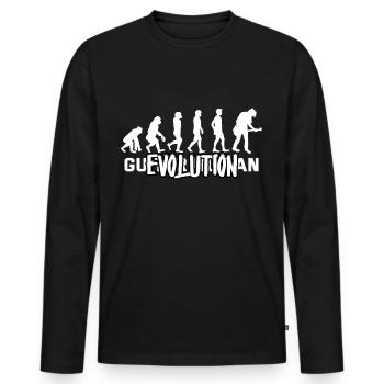 Gitarrist - Männer Premium Bio Langarmshirt - Schwarz - Vorne - Nico (187cm)