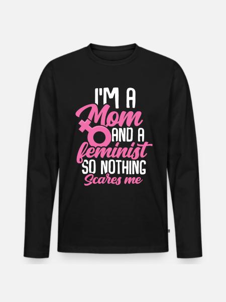 Feminist - Men's Premium Organic Long Sleeve Shirt - black