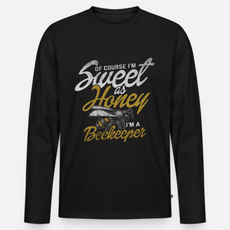 Imker Biene Honig Natur Bienchen Geschenk Imkerin - Männer Premium Bio Langarmshirt - Schwarz