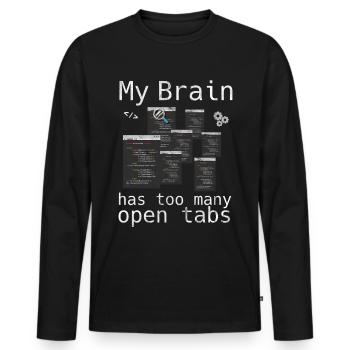 Programmierer - Männer Premium Bio Langarmshirt - Schwarz - Vorne - Nico (187cm)