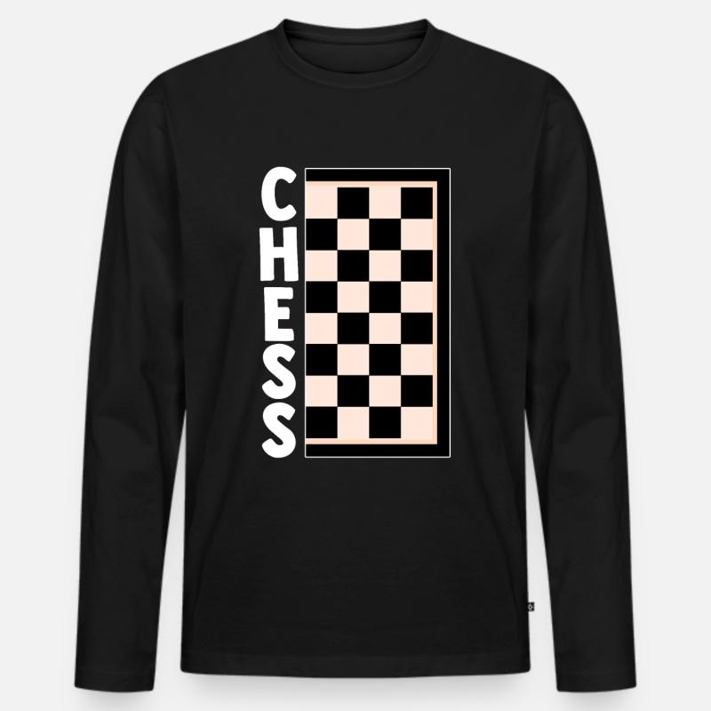 schach - Männer Premium Bio Langarmshirt - Schwarz