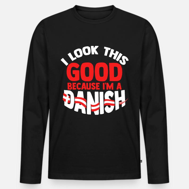 Dänemark Kopenhagen - Männer Premium Bio Langarmshirt - Schwarz