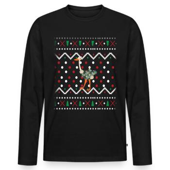 Ugly Christmas - Männer Premium Bio Langarmshirt - Schwarz - Vorne - Nico (187cm)