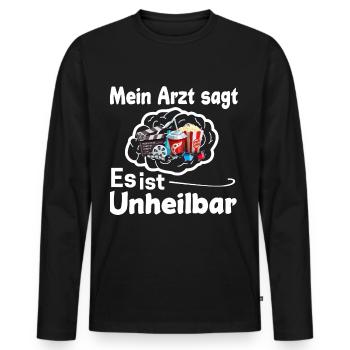 Film Kino Fernsehen Geschenk Filmabend - Männer Premium Bio Langarmshirt - Schwarz - Vorne - Nico (187cm)