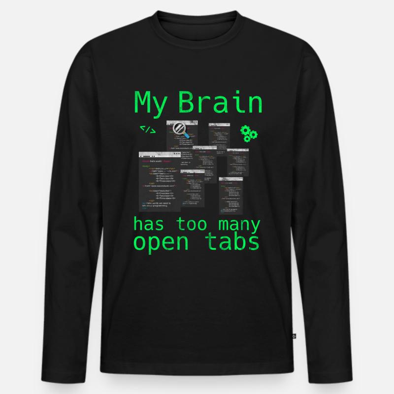 Informatik Hacker Programmierer Binär PC Computer - Männer Premium Bio Langarmshirt - Schwarz